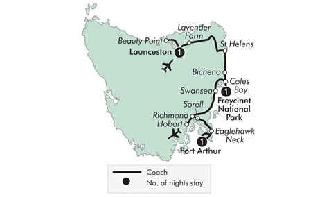 APT Australia, Tasmania Map RT04