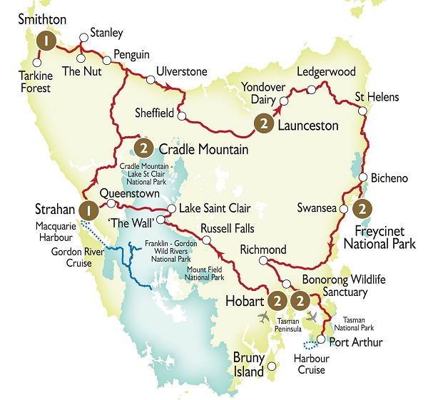 Scenic Tours 13 Day Ultimate Tasmania itinerary