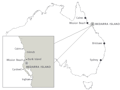 Bedarra Island Location Map